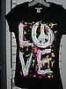 6 Pcs Ladies Neon Print Baby Doll T shirts LOVE